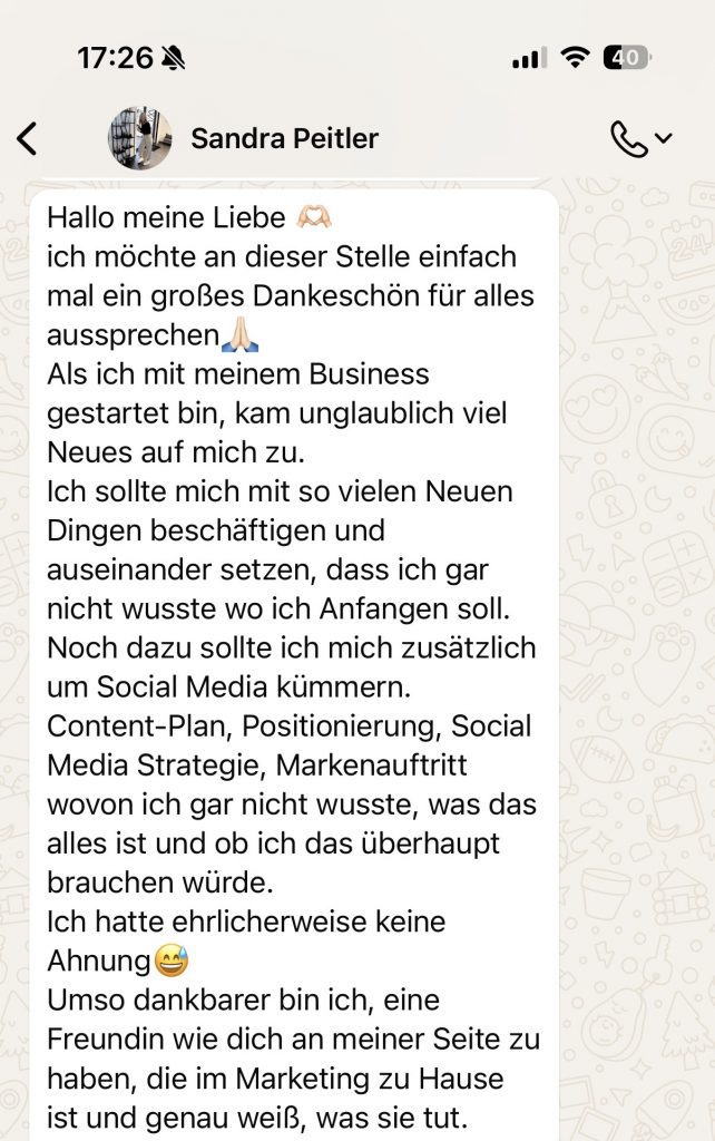 Social Proof Sandra Peitler